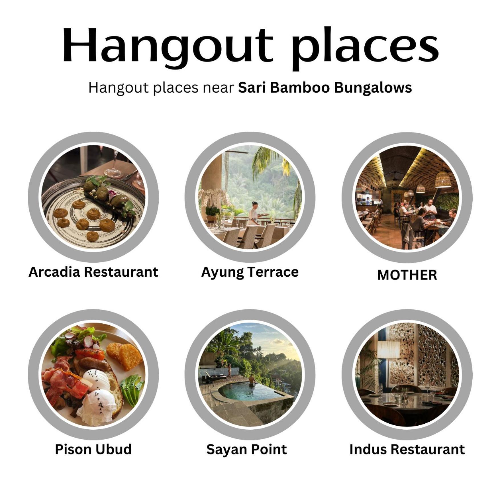 Sari Bamboo Bungalows อูบุด ภายนอก รูปภาพ